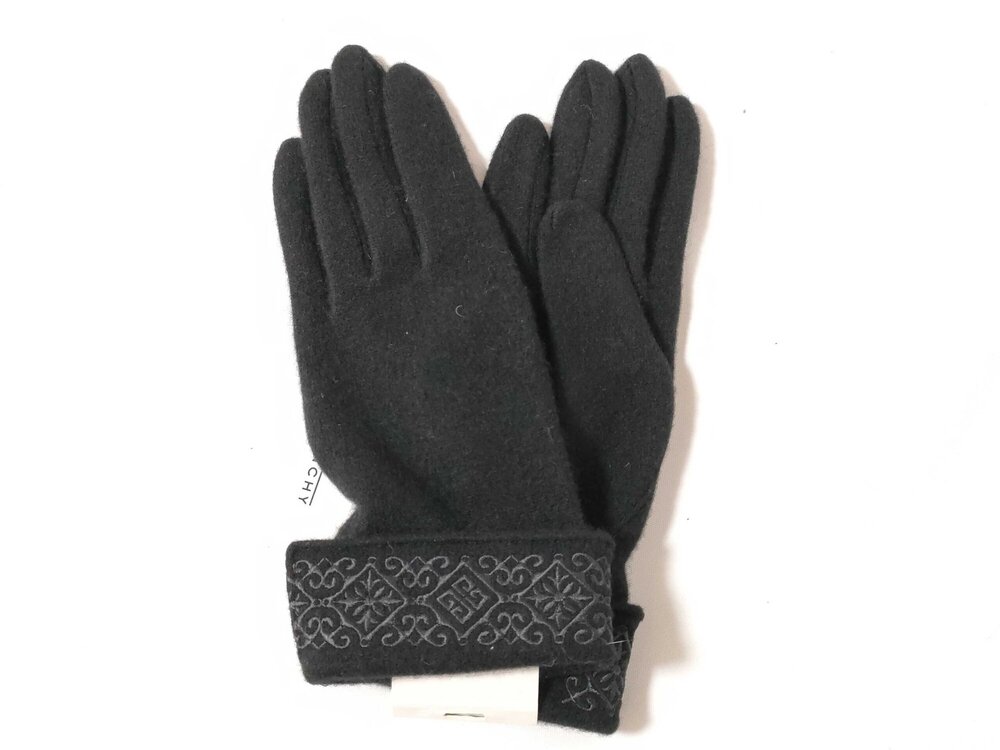 Givenchy 4G Emblem Embroidered Wool Knit Winter Gloves - Black NWT